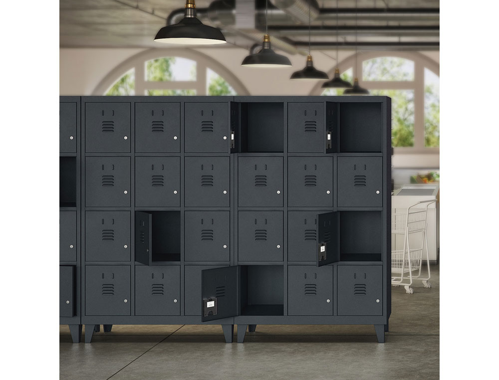 ARMARIO METALICO ROCADA 400 1 MODULO X 5 PORTAS CINZA 430X500X1800 MM