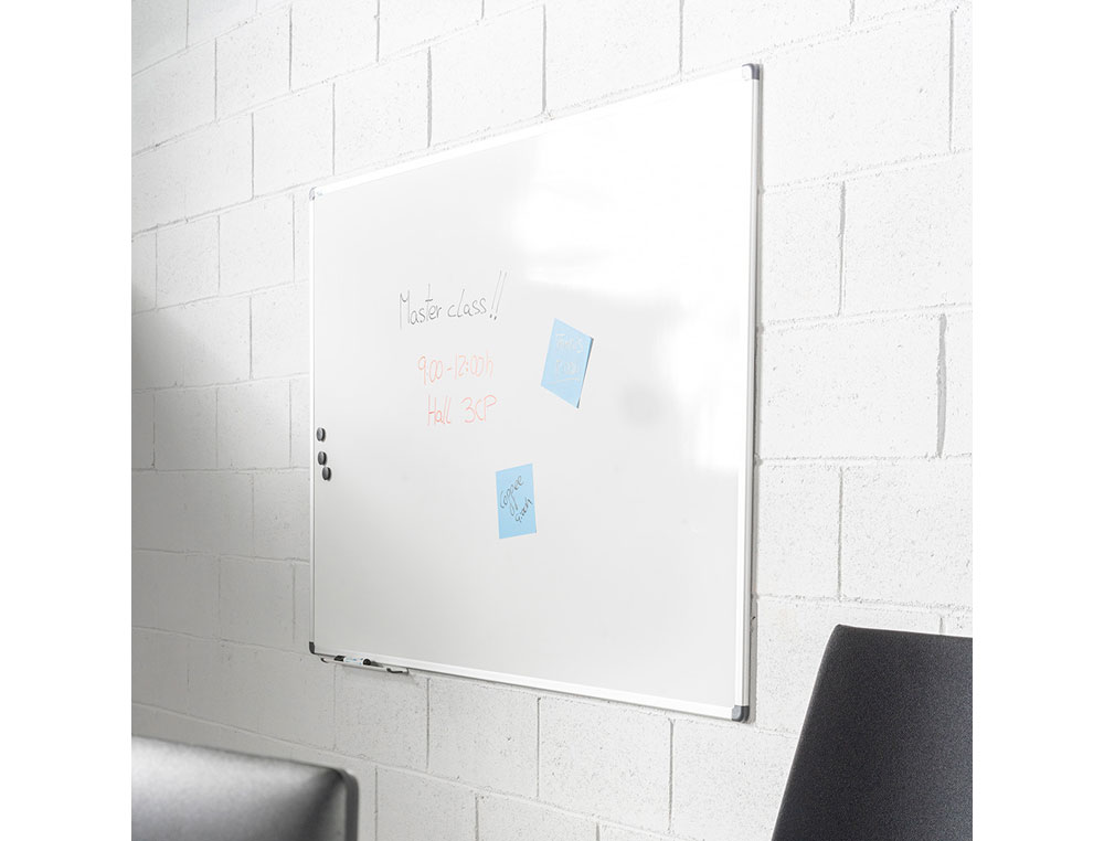 QUADRO BRANCO ROCADA LACADO MAGNETICO MOLDURA ALUMINIO COM CANTOS 120X240 CM