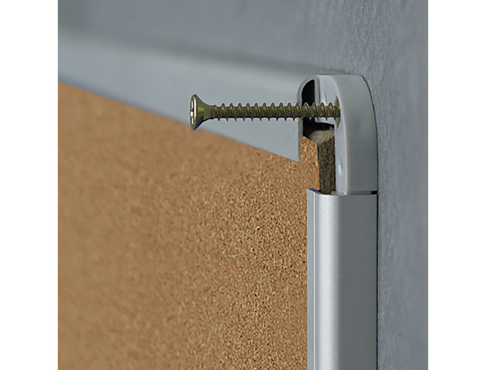 QUADRO CORTICA ROCADA MOLDURA ALUMINIO COM CANTOS 60X90 CM