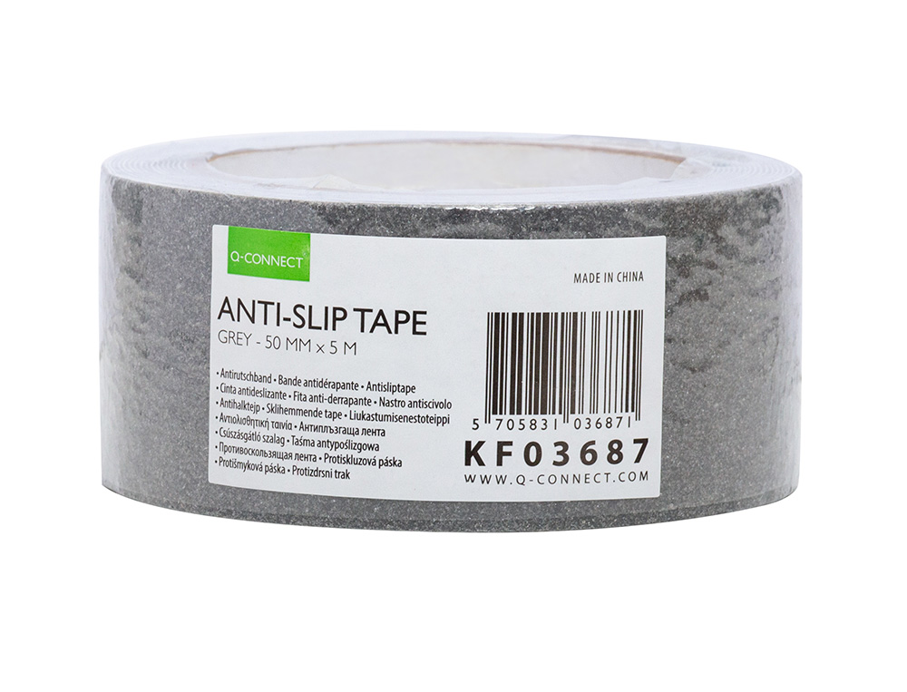 FITA ANTIDESLIZANTE Q-CONNECT CINZA 5MT X 50 MM