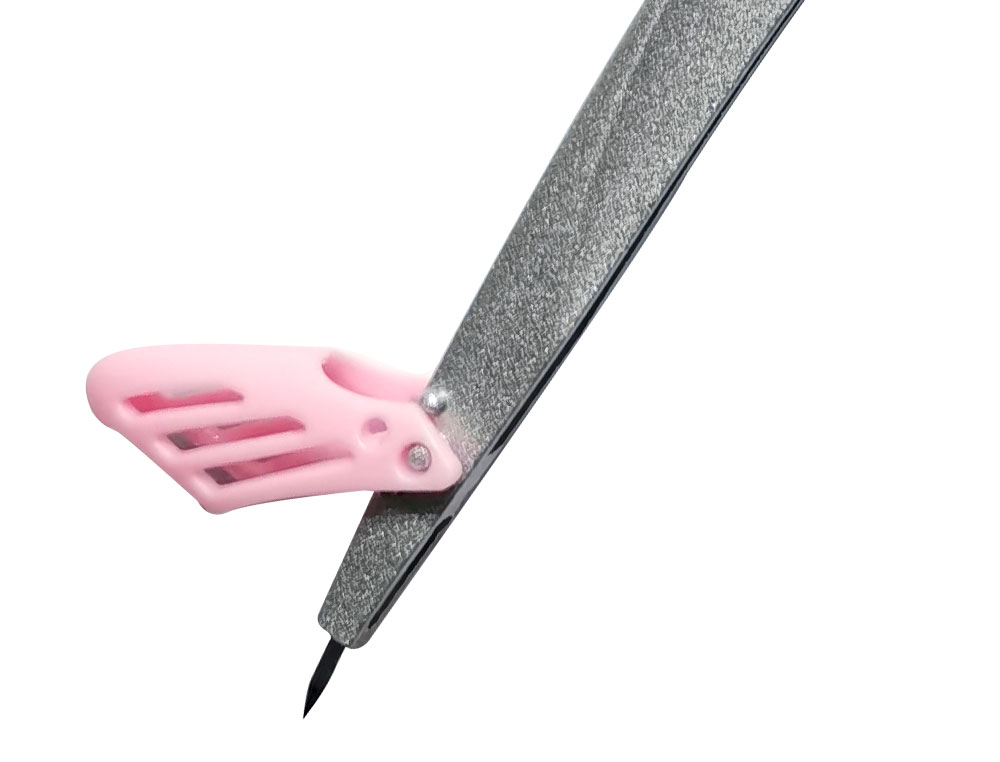 COMPASSO LIDERPAPEL LOCK DEVICE COM ADAPTADOR UNIVERSAL E TUBO DE MINAS COR ROSA CLARO