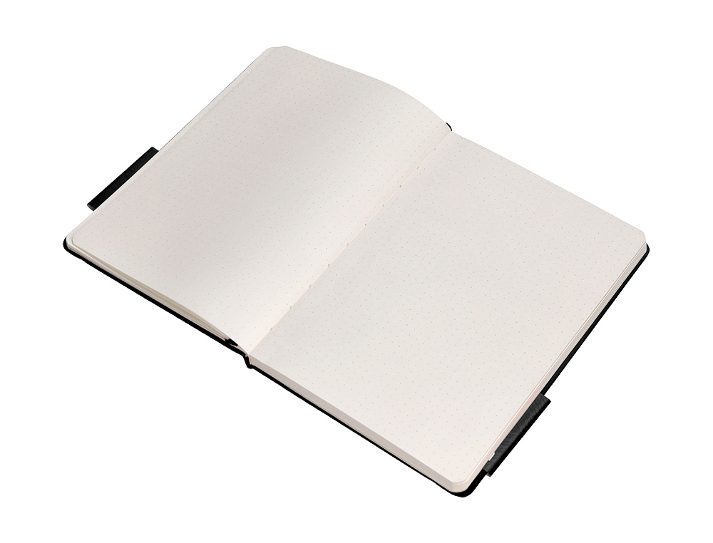 CADERNO COM ELASTICO ANTARTIK NOTES CAPA DURA A4 PONTILHADO PRETO 100 FOLHAS 80 GR FSC