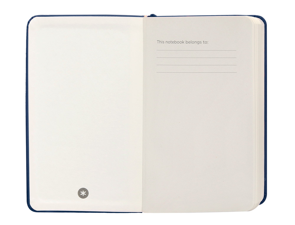 CADERNO COM ELASTICO ANTARTIK NOTES CAPA DURA A6 LISO AZUL MARINHO 100 FOLHAS 80 GR FSC