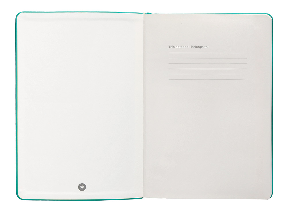 CADERNO COM ELASTICO ANTARTIK NOTES CAPA DURA A5 PONTILHADO TURQUESA 100 FOLHAS 80 GR FSC