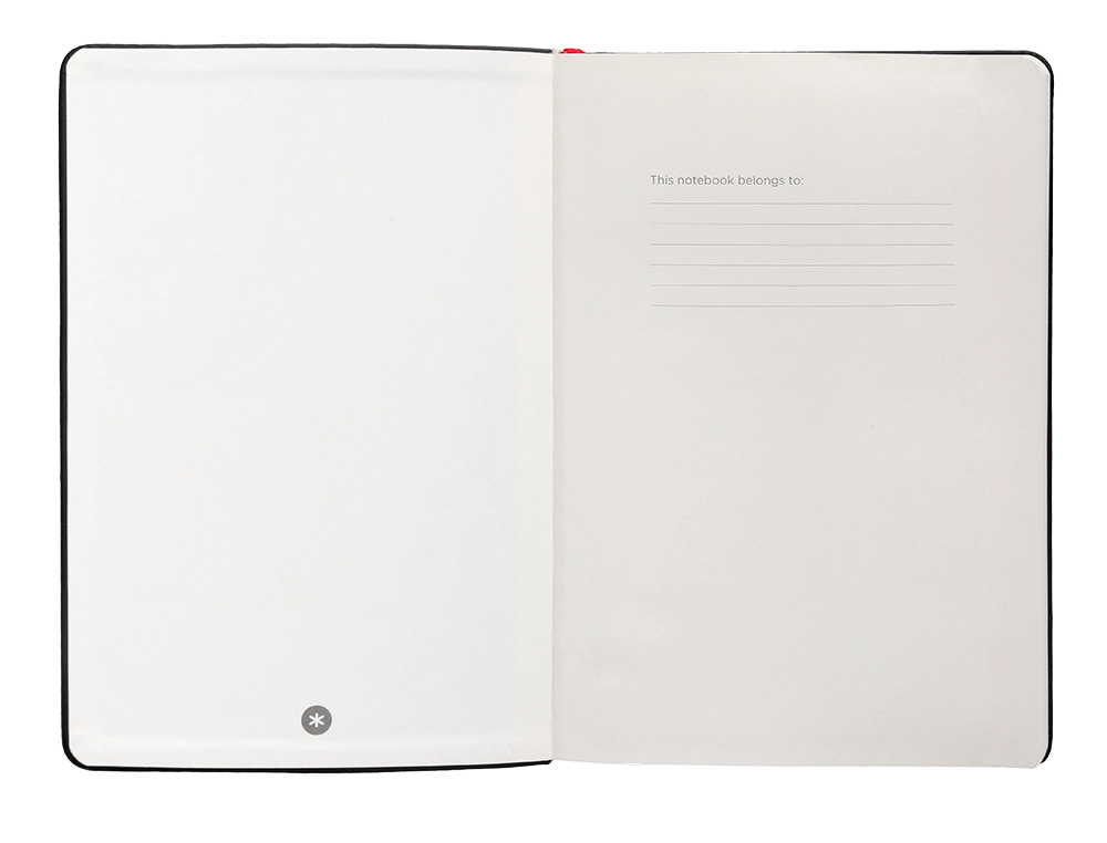 CADERNO COM ELASTICO ANTARTIK NOTES CAPA DURA A5 LISO PRETO E VERMELHO 100 FOLHAS 80 GR FSC