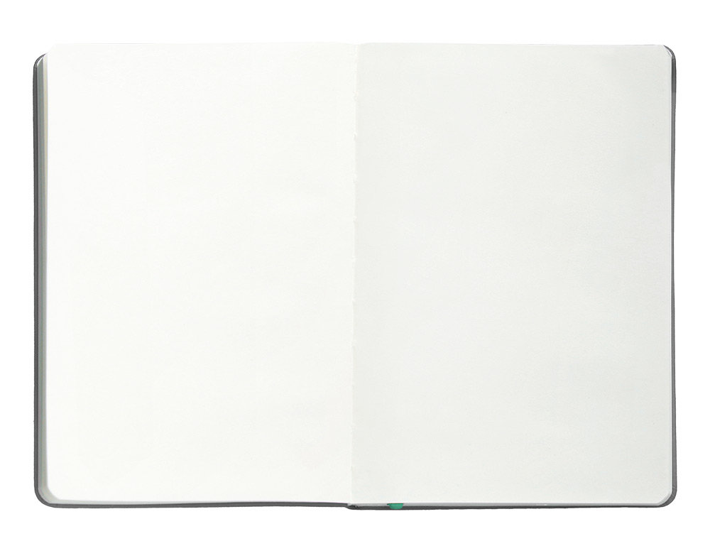 CADERNO COM ELASTICO ANTARTIK NOTES CAPA DURA A5 LISO CINZA E TURQUESA 100 FOLHAS 80 GR FSC