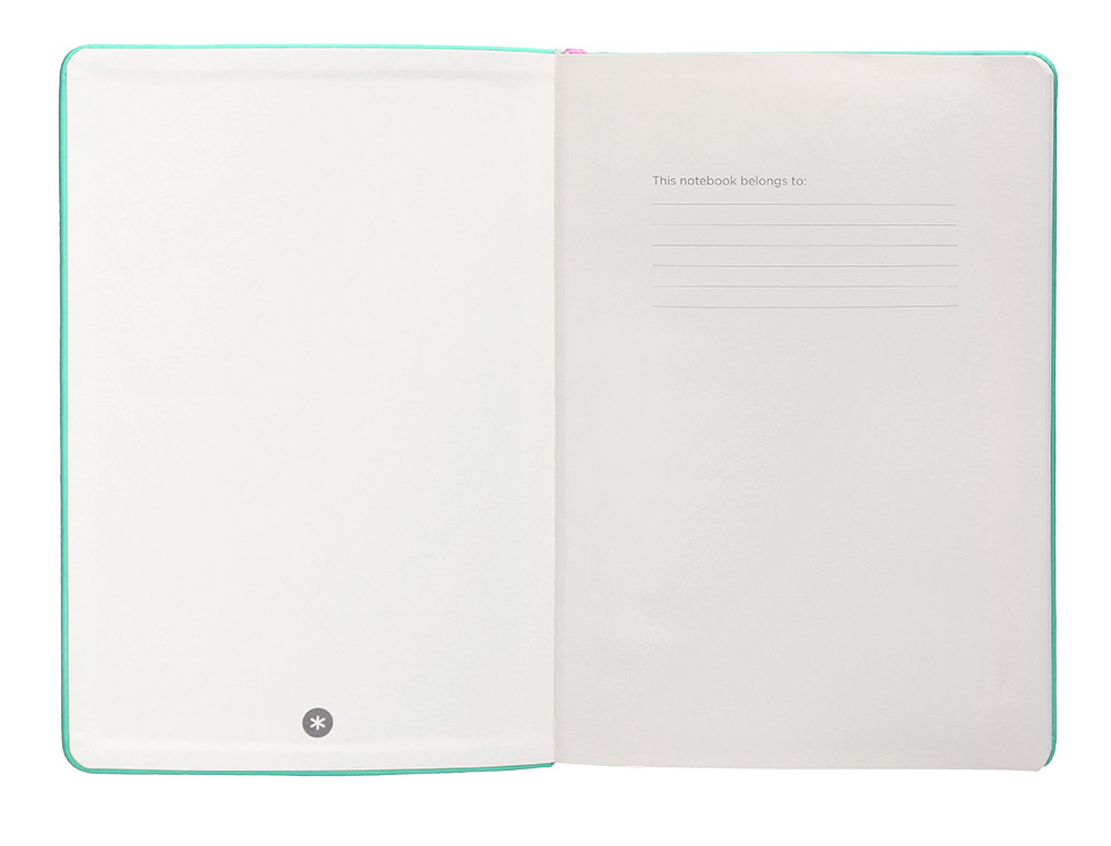 CADERNO COM ELASTICO ANTARTIK NOTES CAPA DURA A5 LISO ROSA E TURQUESA 100 FOLHAS 80 GR FSC