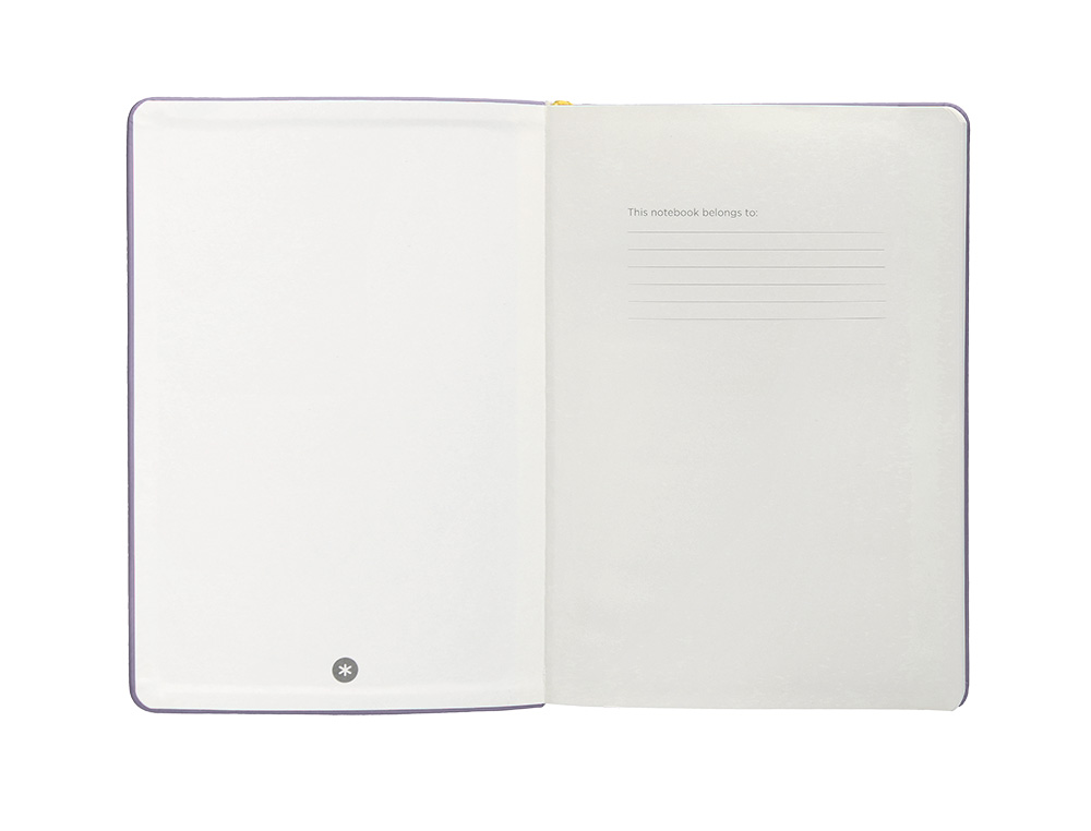 CADERNO COM ELASTICO ANTARTIK NOTES CAPA DURA A4 QUADRICULADO ROXO E AMARELO 100 FOLHAS 80 GR FSC