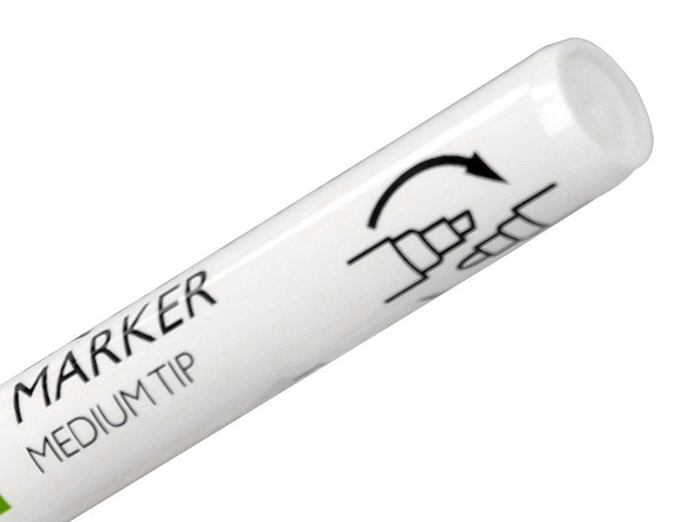 MARCADOR Q-CONNECT GIZ LIQUIDO PONTA REDONDA TRACO 3 MM CAIXA DE 4 UNIDADES COR BRANCO