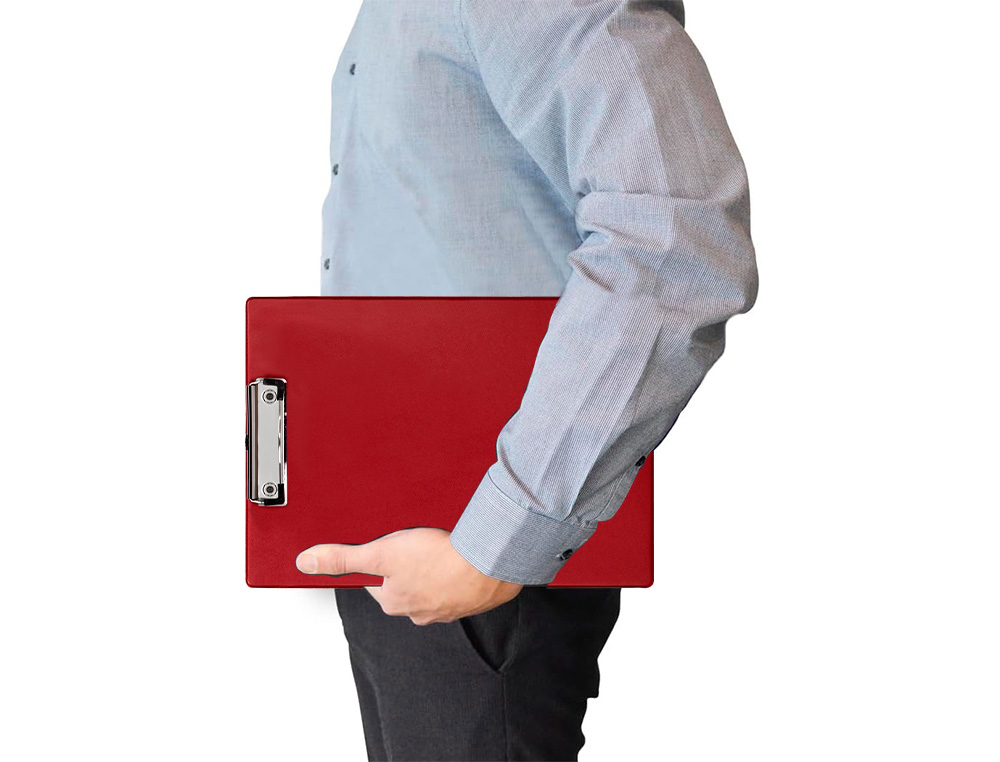 PORTA NOTAS Q-CONNECT PLASTICO 50% RECICLADO DIN A4 VERMELHO ESPESSURA 2,1MM
