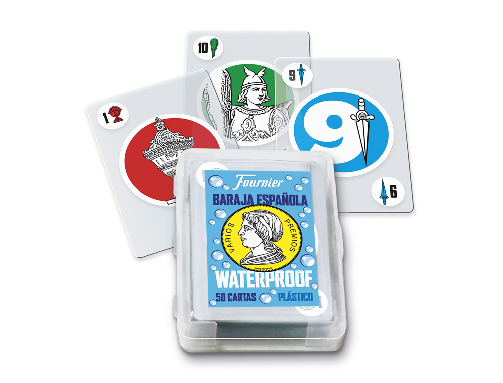 BARALHO DE CARTAS FOURNIER WATERPROOF PLASTICO 50 CARTAS