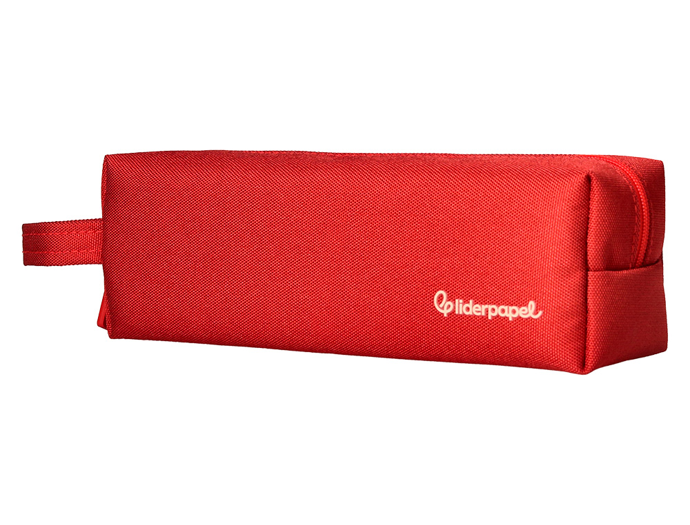 ESTOJO ESCOLAR LIDERPAPEL RETANGULAR COM ASA 210X70 MM VERMELHO