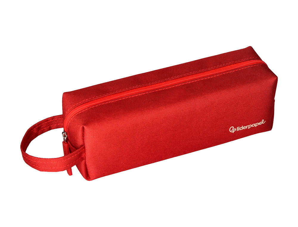 ESTOJO ESCOLAR LIDERPAPEL RETANGULAR COM ASA 210X70 MM VERMELHO