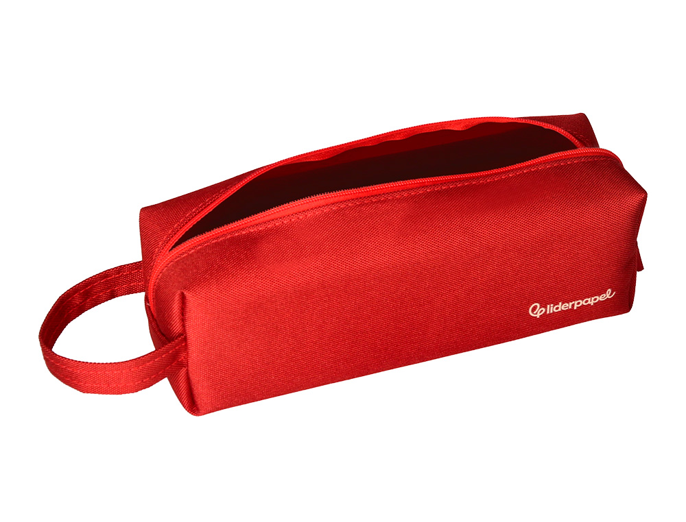 ESTOJO ESCOLAR LIDERPAPEL RETANGULAR COM ASA 210X70 MM VERMELHO