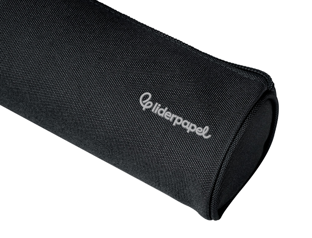 ESTOJO ESCOLAR LIDERPAPEL CILINDRICO LARGO 210X70 MM PRETO