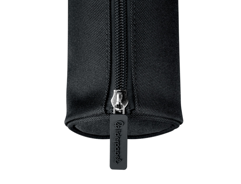 ESTOJO ESCOLAR LIDERPAPEL CILINDRICO LARGO 210X70 MM PRETO