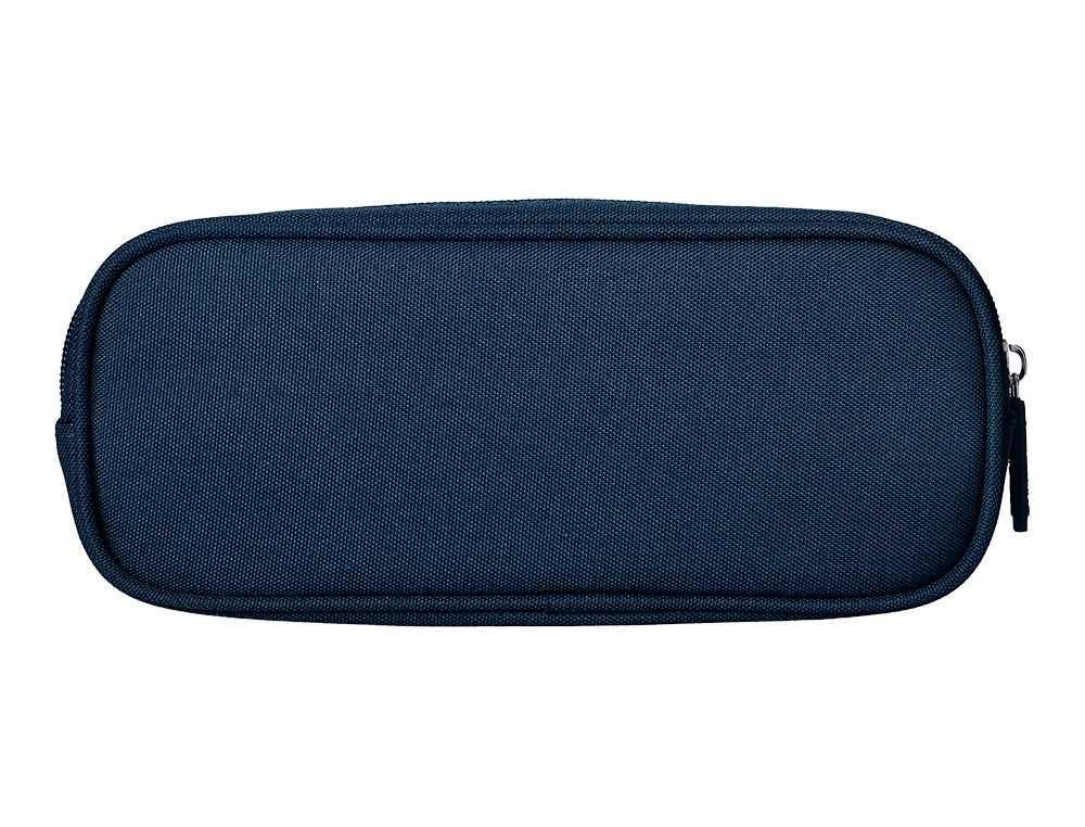 ESTOJO ESCOLAR LIDERPAPEL OVALADO 2 FECHOS COM BOLSO FRONTAL 210X90 MM AZUL MARINHO