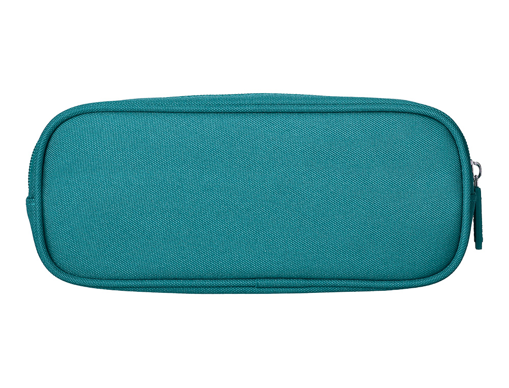 ESTOJO ESCOLAR LIDERPAPEL OVALADO 2 FECHOS COM BOLSO FRONTAL 210X90 MM TURQUESA