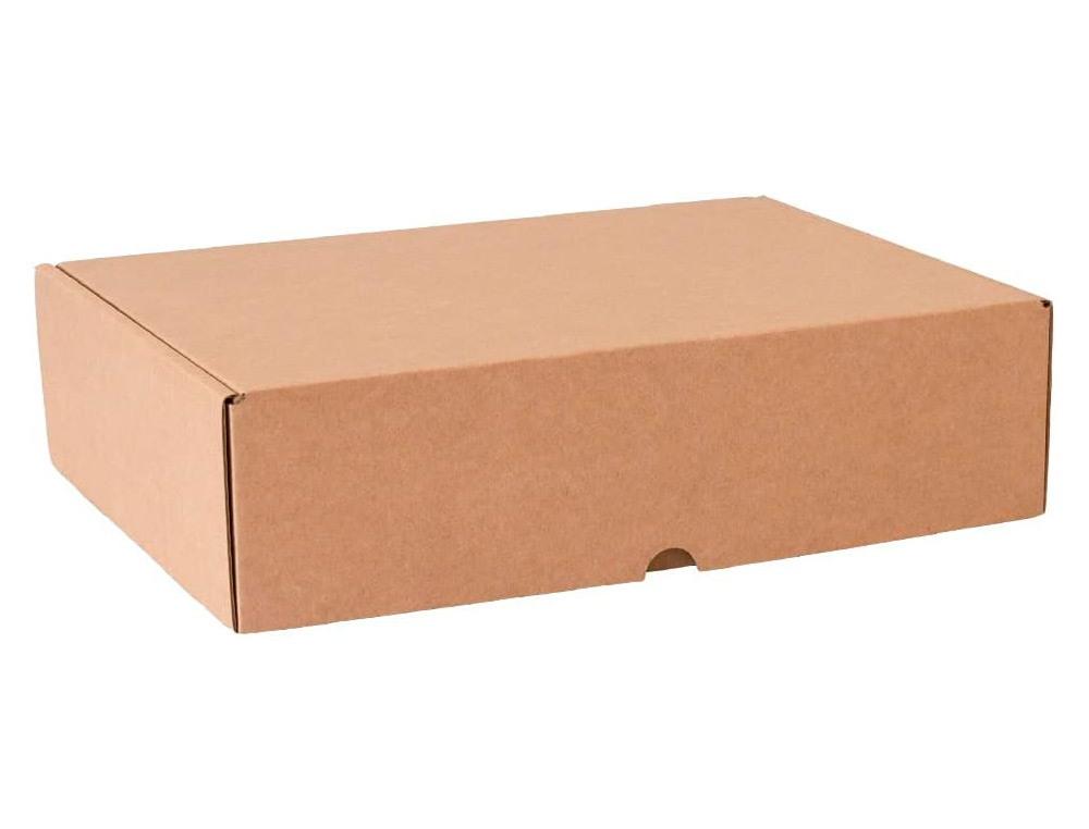 CAIXA AUTO MONTAGEM Q-CONNECT PARA E-COMMERCE E PRESENTES CARTAO 100% RECICLADO CANAL SIMPLES 3 MM KRAFT 210X180X60MM
