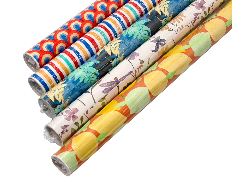 PAPEL FANTASIA LIDERPAPEL TODO ANO ROLO LARGURA 70 CM COMPRIMENTO 2 MT GRAMAGEM 60 GR DESENHOS SORTIDOS B-2024