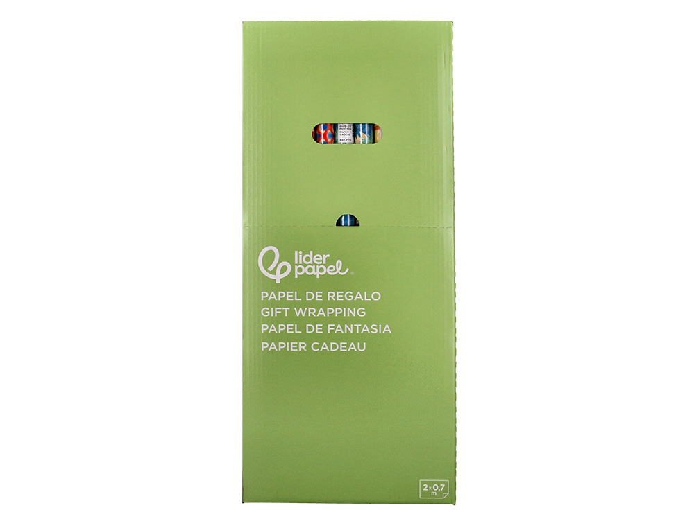 PAPEL FANTASIA LIDERPAPEL TODO ANO ROLO LARGURA 70 CM COMPRIMENTO 2 MT GRAMAGEM 60 GR DESENHOS SORTIDOS B-2024