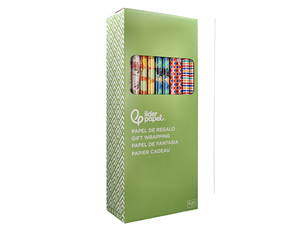 PAPEL FANTASIA LIDERPAPEL TODO ANO ROLO LARGURA 70 CM COMPRIMENTO 2 MT GRAMAGEM 60 GR DESENHOS SORTIDOS B-2024