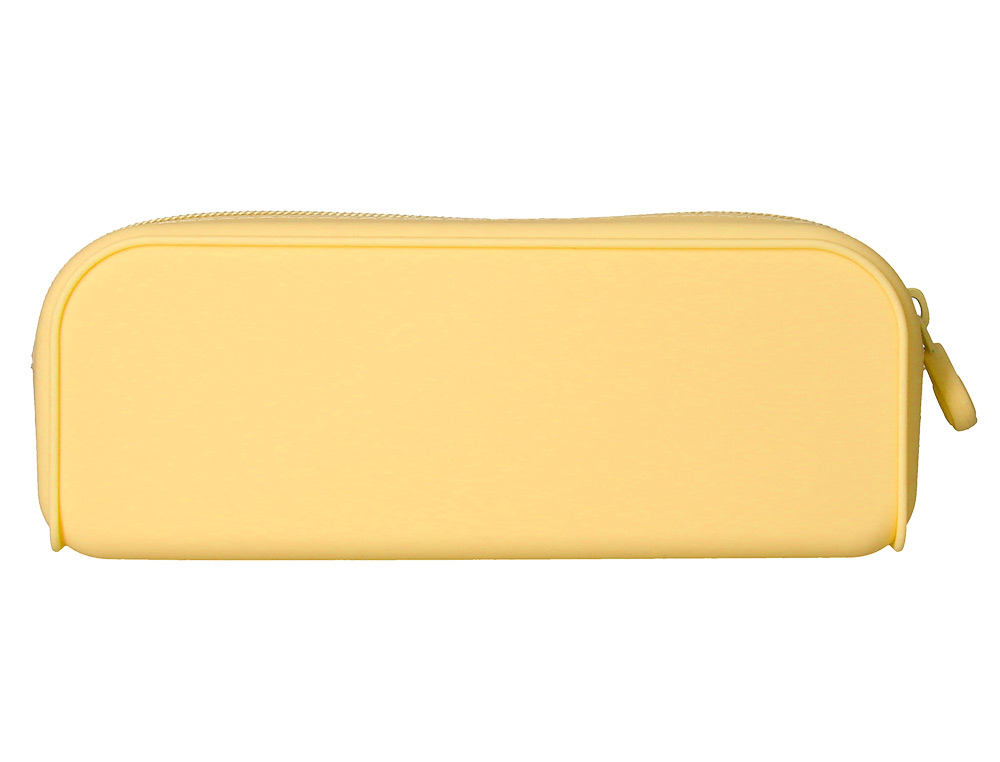 ESTOJO ESCOLAR ANTARTIK PRISMA SILICONE SOFT RETANGULAR 185X50X75 MM AMARELO