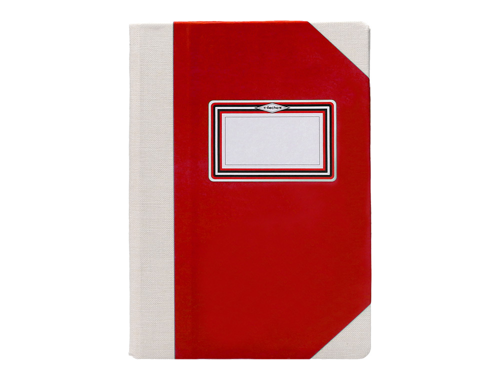 LIVRO DE CARTAO COSIDO FERNANDES FLECHA DIN A4+ LISO 50 FOLHAS 100 GR VERMELHO