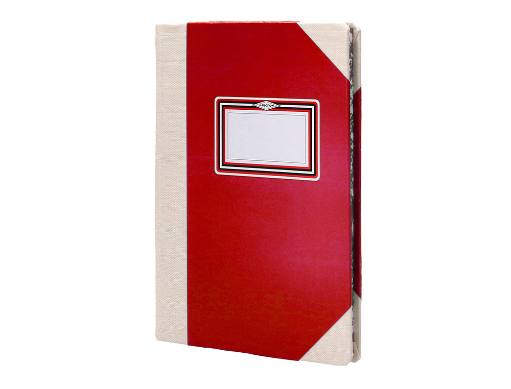 LIVRO DE CARTAO COSIDO FERNANDES FLECHA DIN A4+ LISO 50 FOLHAS 100 GR VERMELHO
