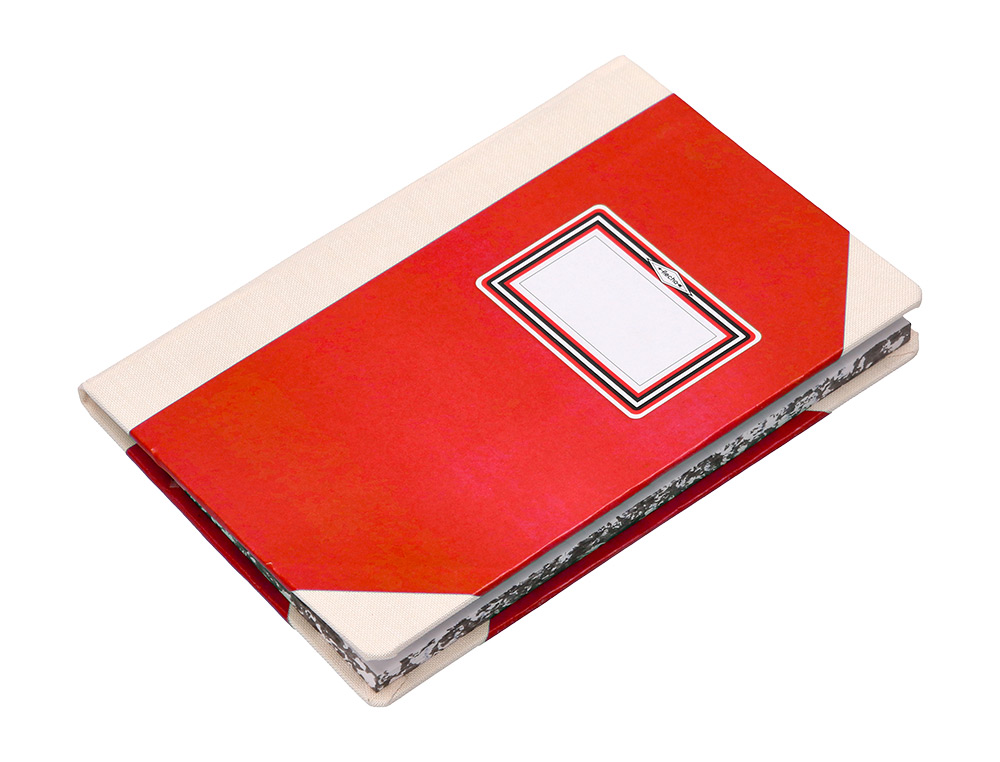 LIVRO DE CARTAO COSIDO FERNANDES FLECHA DIN A4+ LISO 50 FOLHAS 100 GR VERMELHO