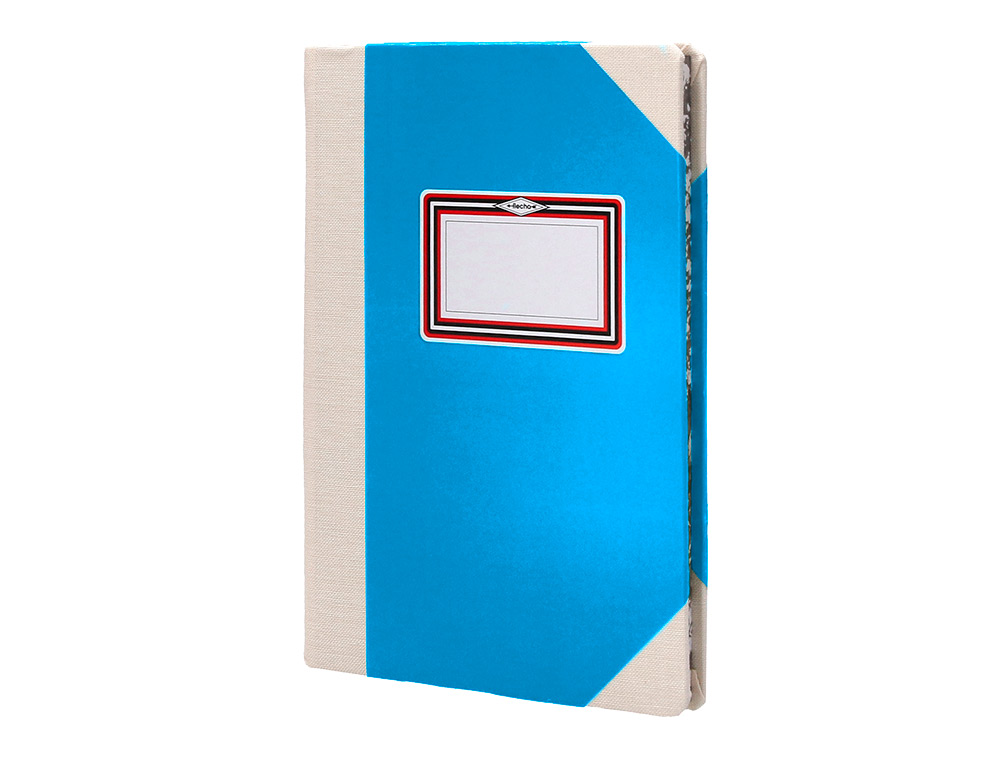 LIVRO DE CARTAO COSIDO FERNANDES FLECHA DIN A5+ PAUTADO 50 FOLHAS 100 GR AZUL