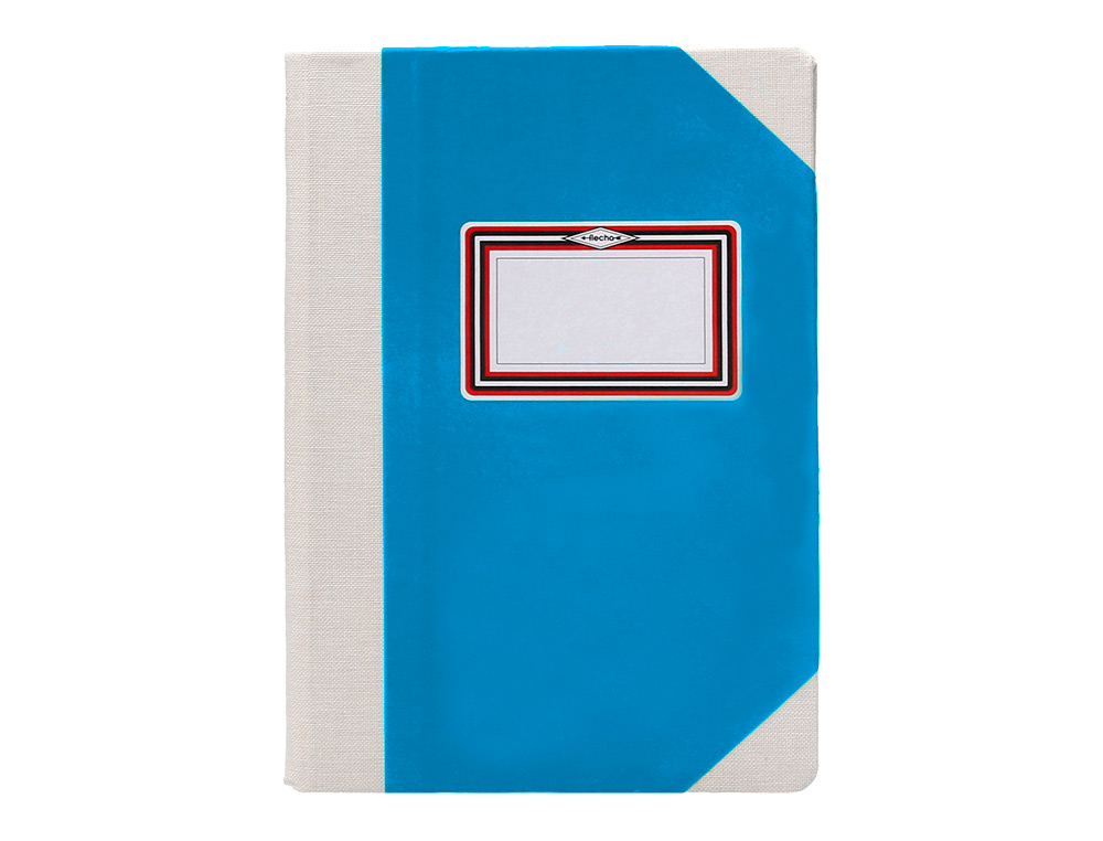 LIVRO DE CARTAO COSIDO FERNANDES FLECHA DIN A6+ LISO 50 FOLHAS 100 GR AZUL