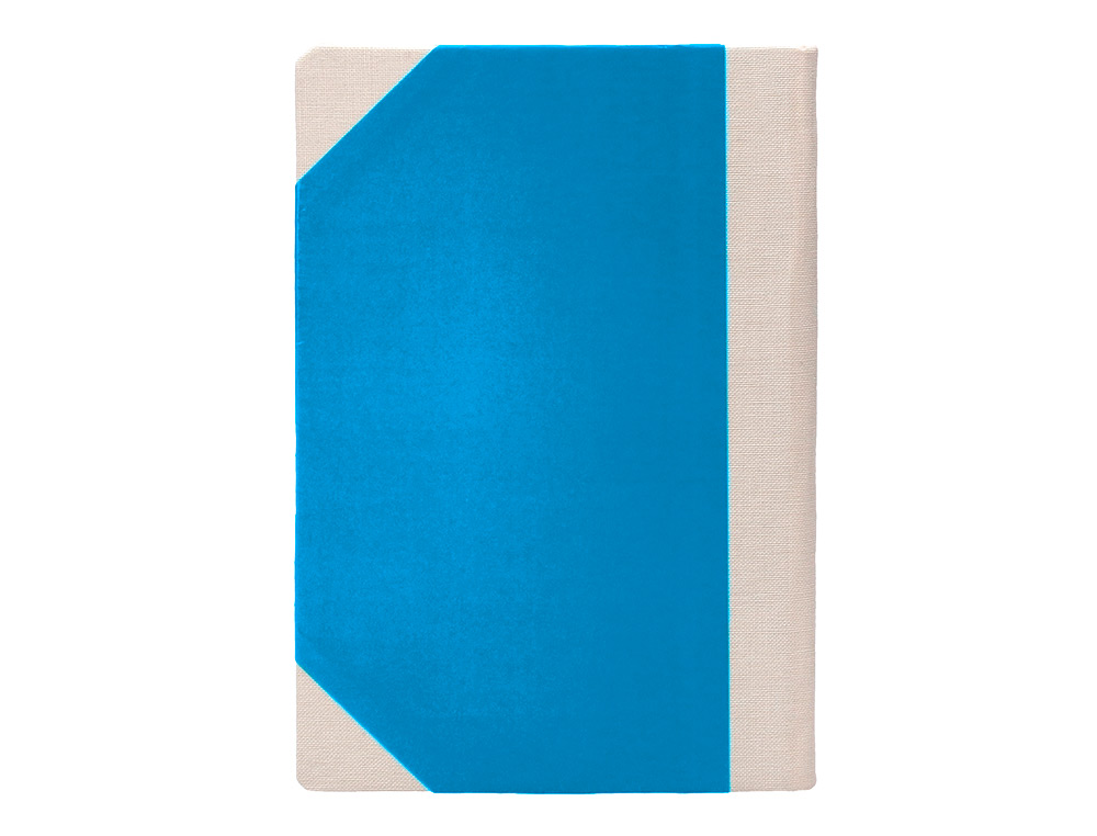 LIVRO DE CARTAO COSIDO FERNANDES FLECHA DIN A6+ LISO 50 FOLHAS 100 GR AZUL
