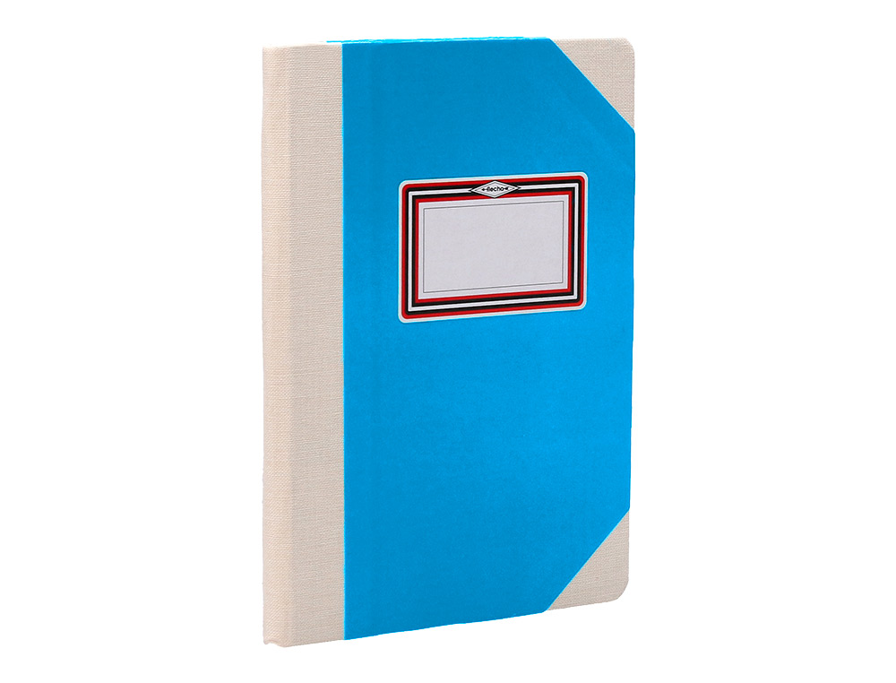 LIVRO DE CARTAO COSIDO FERNANDES FLECHA DIN A6+ LISO 50 FOLHAS 100 GR AZUL