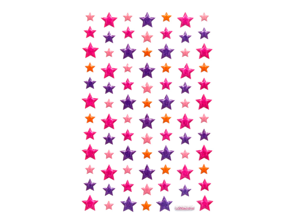 AUTOCOLANTES IMAGINOVO ESTRELAS MAGIC DREAMS COM RELEVO 190X105 MM EM BLISTER