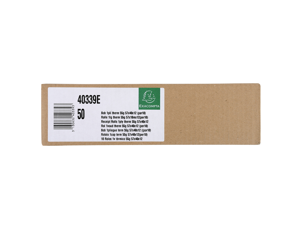 ROLO CALCULADORA EXACOMPTA TERMICO 57X40 MM 55 GR SEM BPA