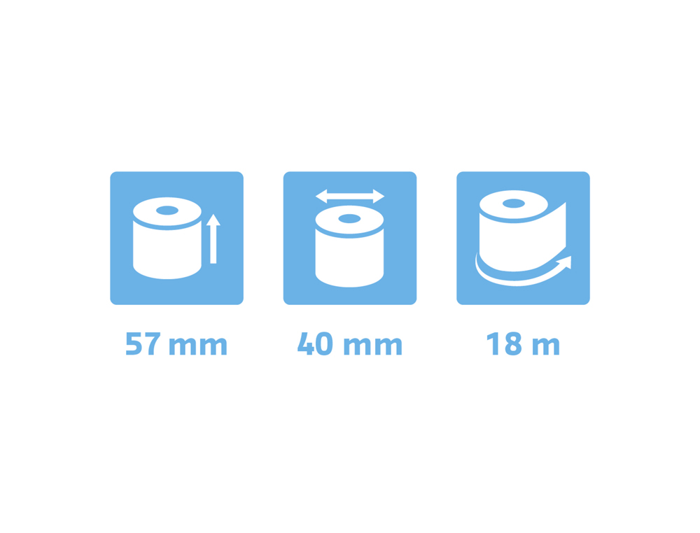 ROLO CALCULADORA EXACOMPTA TERMICO 57X40 MM 55 GR SEM BPA