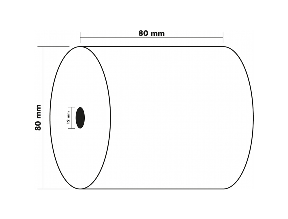 ROLO CALCULADORA EXACOMPTA TERMICO 80X80 MM 48 GR SEM BPA