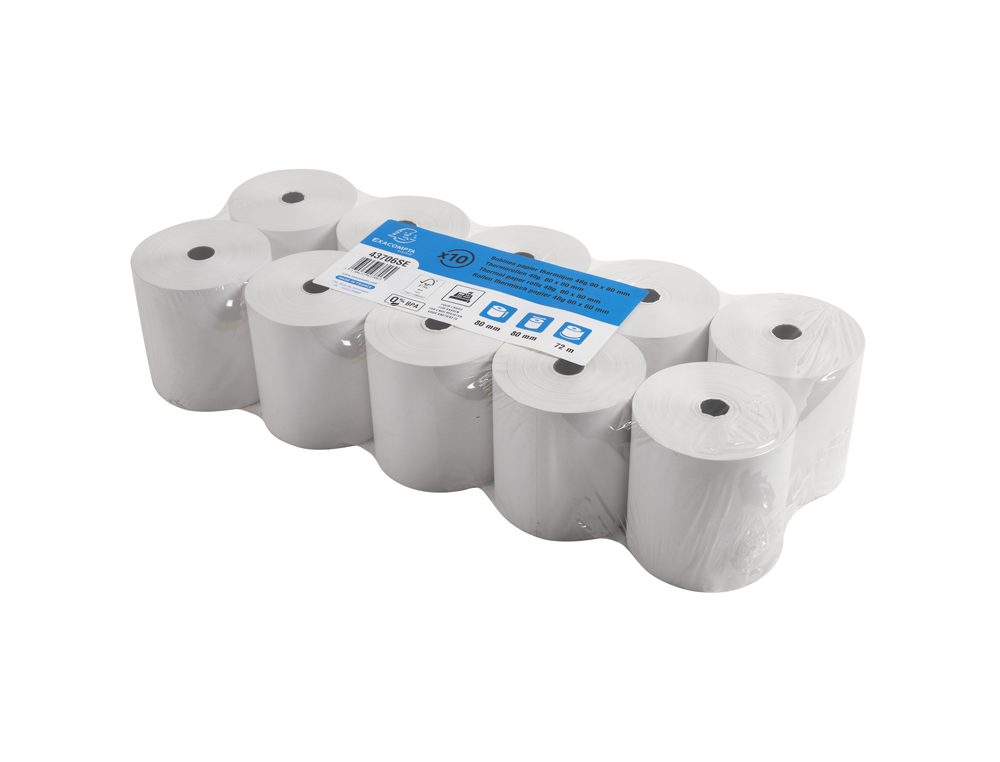 ROLO CALCULADORA EXACOMPTA TERMICO 80X80 MM 48 GR SEM BPA