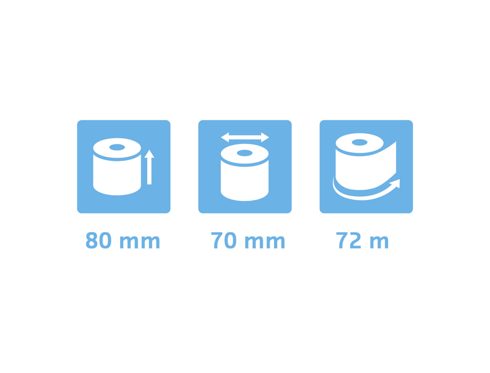 ROLO CALCULADORA EXACOMPTA TERMICO 80X80 MM 48 GR SEM BPA