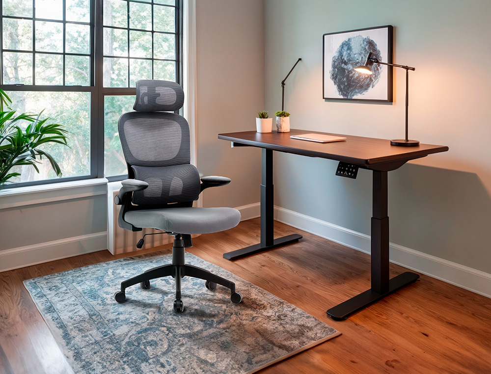 CADEIRA DE DIRECAO Q-CONNECT SORRENTO TECIDO BASE METALICA ALT MAX 1320 LAR 650 PROF 600 MM RODAS PREMIUM CINZA
