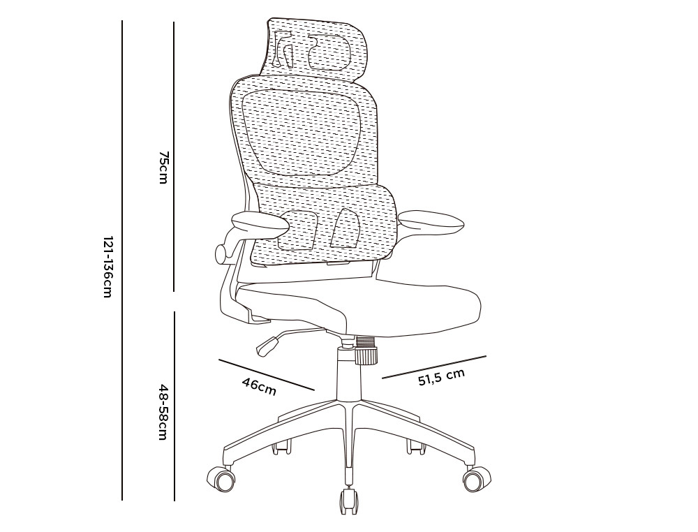 CADEIRA DE DIRECAO Q-CONNECT SORRENTO TECIDO BASE METALICA ALT MAX 1320 LAR 650 PROF 600 MM RODAS PREMIUM CINZA