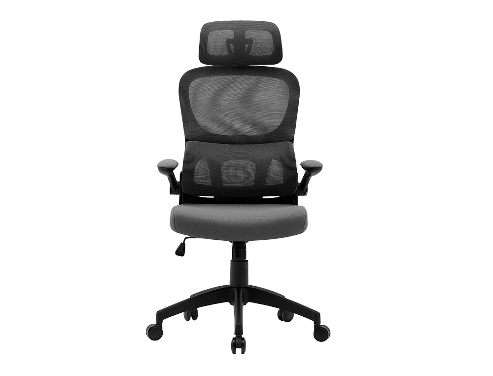 CADEIRA DE DIRECAO Q-CONNECT SORRENTO TECIDO BASE METALICA ALT MAX 1320 LAR 650 PROF 600 MM RODAS PREMIUM CINZA