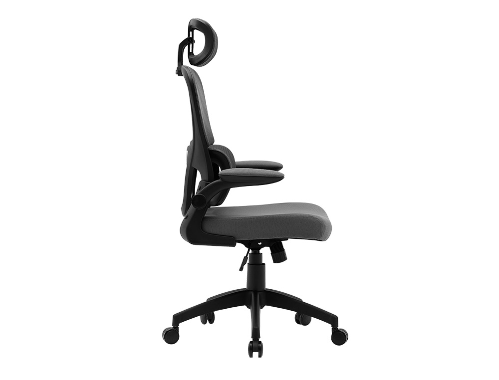CADEIRA DE DIRECAO Q-CONNECT SORRENTO TECIDO BASE METALICA ALT MAX 1320 LAR 650 PROF 600 MM RODAS PREMIUM CINZA