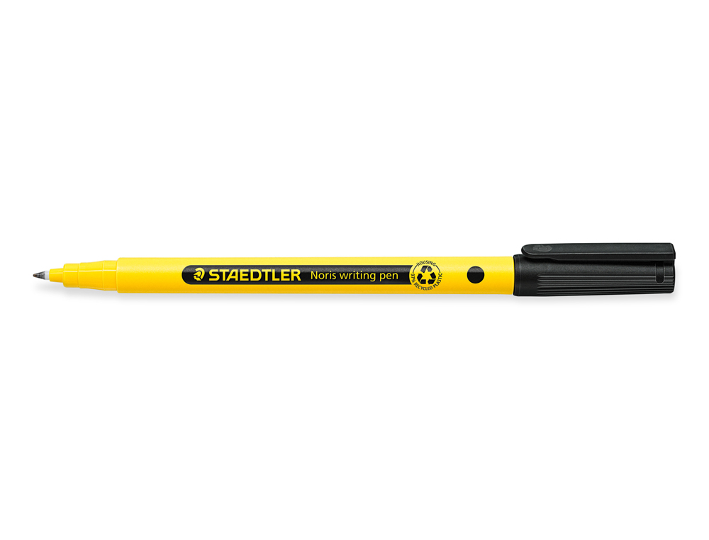 MARCADOR STAEDTLER NORIS WRITING PEN 307 TINTA BASE DE AGUA PONTA FINA TRACO 0,6 MM PRETO