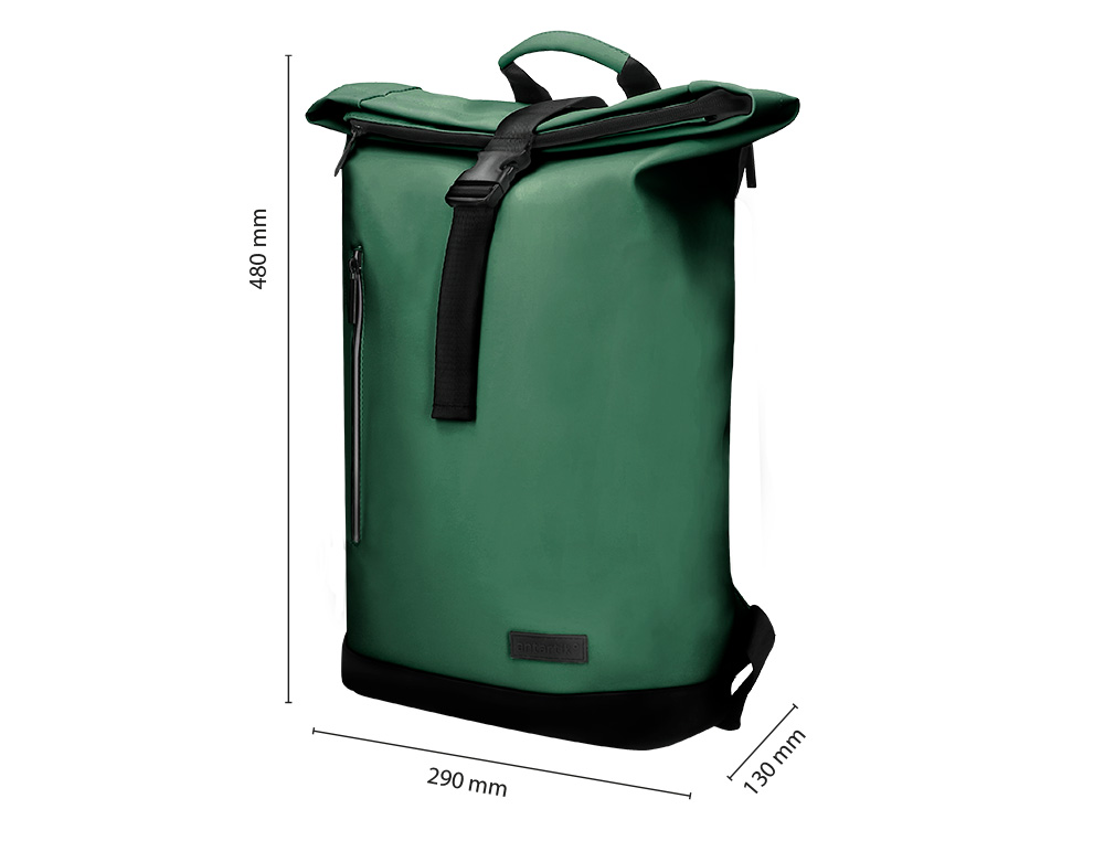 MOCHILA ANTARTIK WATERPROOF ENROLAVEL DESIGN CASUAL COR VERDE MILITAR 480X130X280 MM