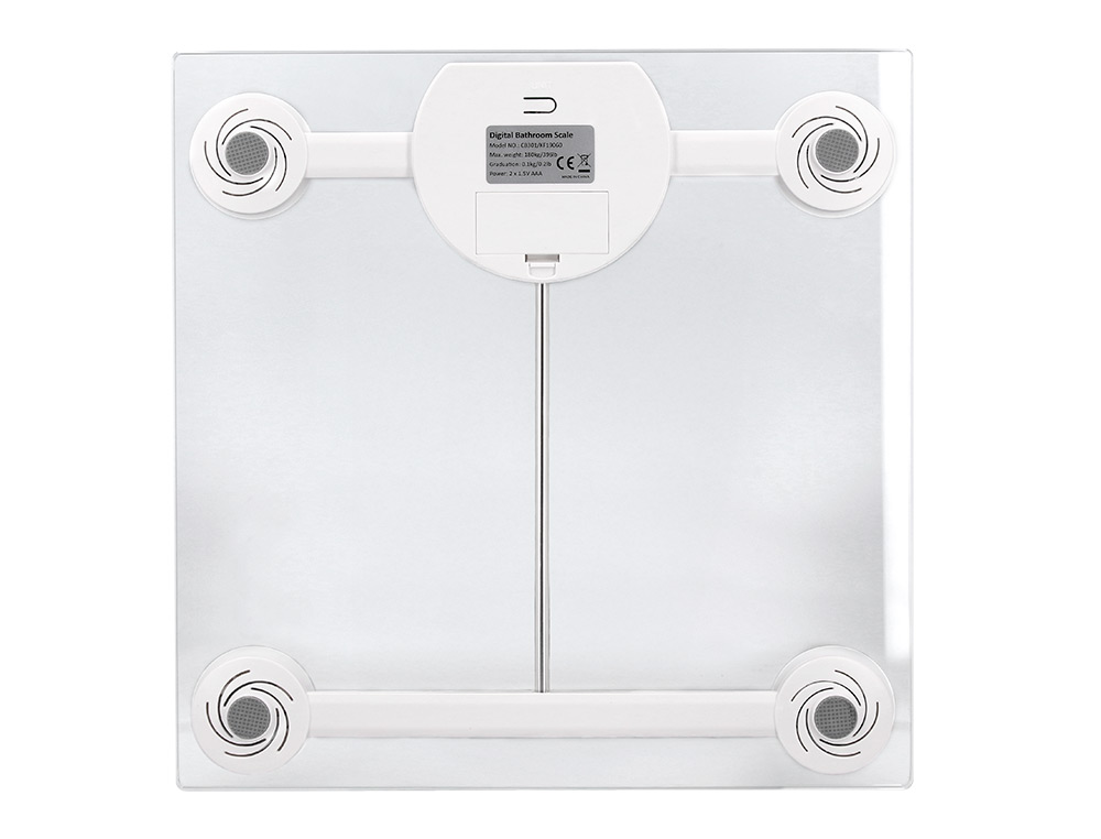 BALANCA CASA DE BANHO Q-CONNECT DIGITAL COM ECRA LCD PRECISAO 100 GR CAPACIDADE DE 5 KG A 180 KG 300X300X22MM