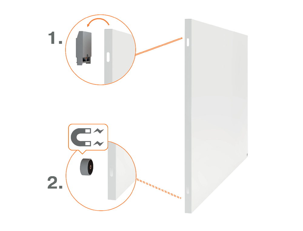 QUADRO BRANCO NOBO INFINITY SEM MOLDURA ACO LACADO MAGNETICO 900X600 MM