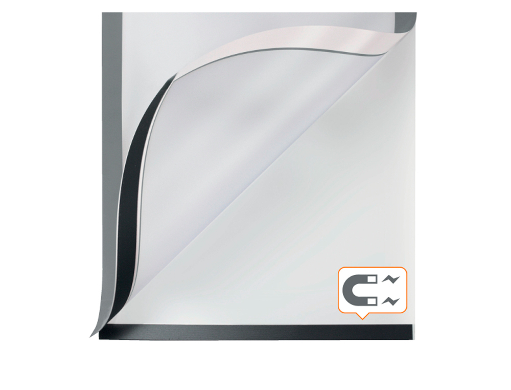 MOLDURA PORTA ANUNCIOS NOBO DIN A4 MOLDURA MAGNETICA AUTO ADESIVA COR PRATA PACK DE 2 UNIDADES