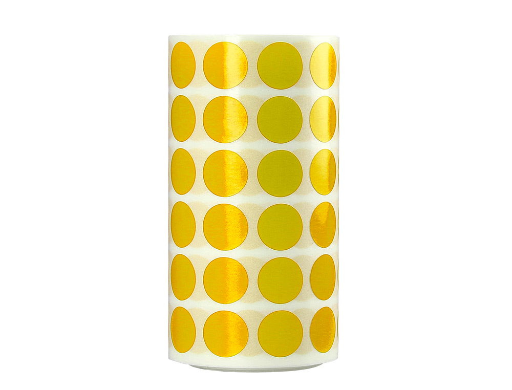 ETIQUETAS ESCOLAR LIDERPAPEL AUTOADESIVAS CIRCULOS 15 MM AMARELO ROLO DE 2500 UNIDADES EM CAIXA DE CARTAO